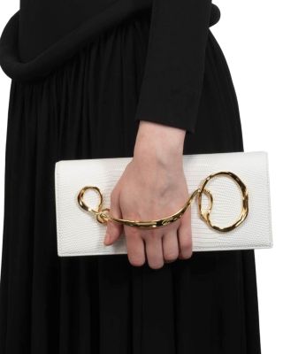 Twisted Gold Side Handle Clutch