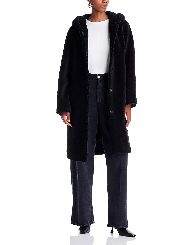 Bernardo Hooded Sherpa Coat