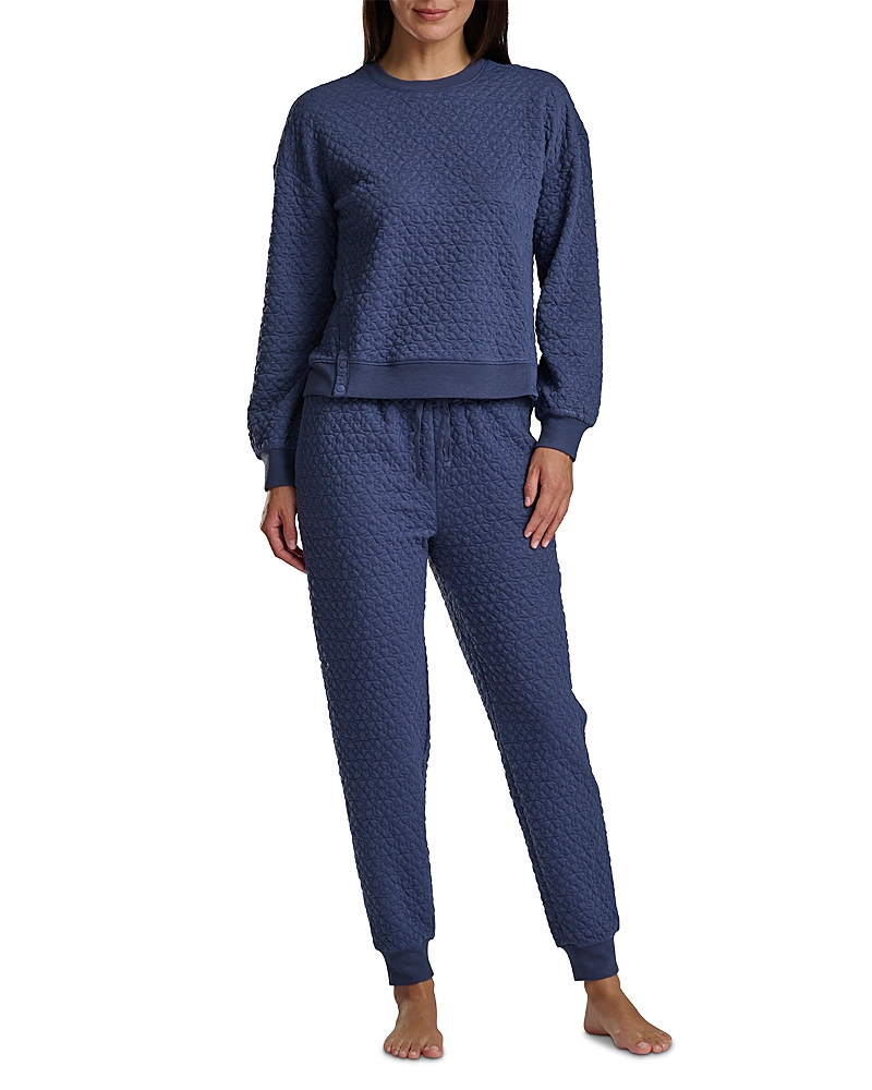 Splendid Long Sleeve Jogger Set In Blue