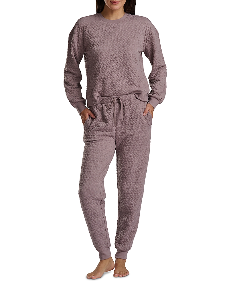 Splendid Long Sleeve Jogger Set In Purple