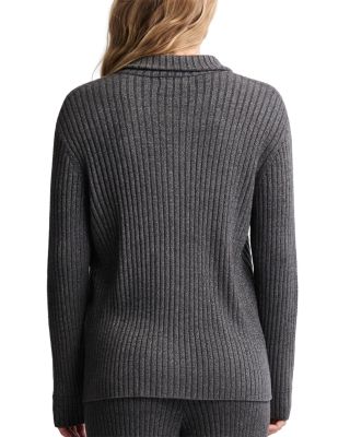 CozyChic Ultra Lite Lurex Rib Button Front Shirt