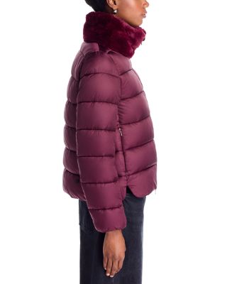 Mei Faux Fur Trim Quilted Jacket