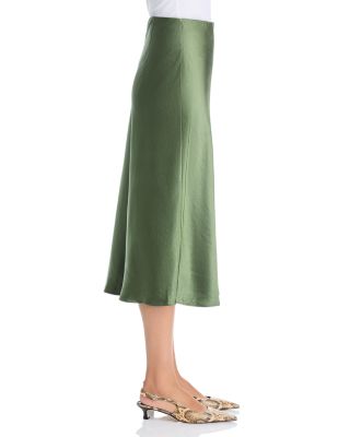 Midi Satin Slip Skirt - Exclusive