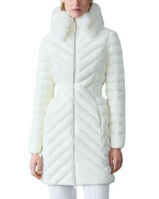 Lyris Shearling Collar Puffer Down Coat