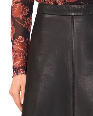Lyndelle Leather Midi Skirt