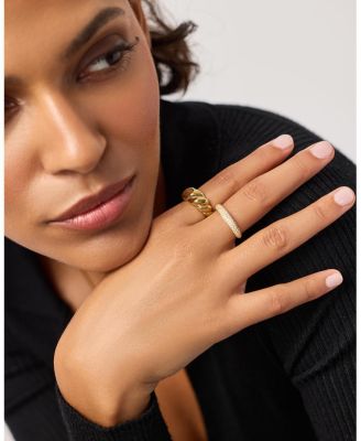  Rope Bold Gold Twist Ring