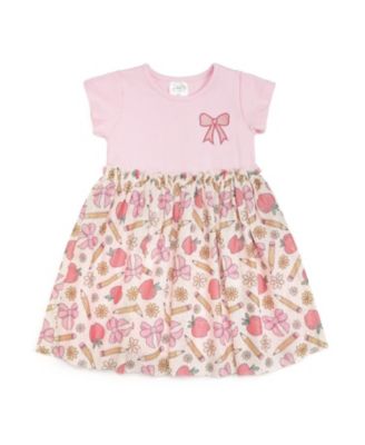 Sweet Wink - Girls' Back To School Cutie Patch Short Sleeve Tutu Dress - Little Kid, Big Kid