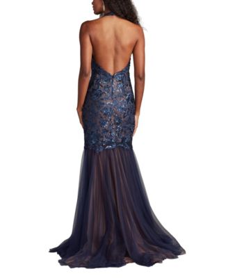 Evaine Sequin Embroidered Tulle Gown