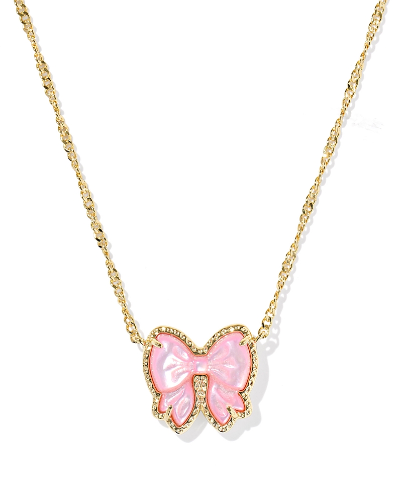 Kendra Scott Haley Bow Pendant Necklace, 16-19 In Gold