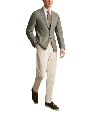 Midnight Single Breasted Textured Slim Fit Blazer