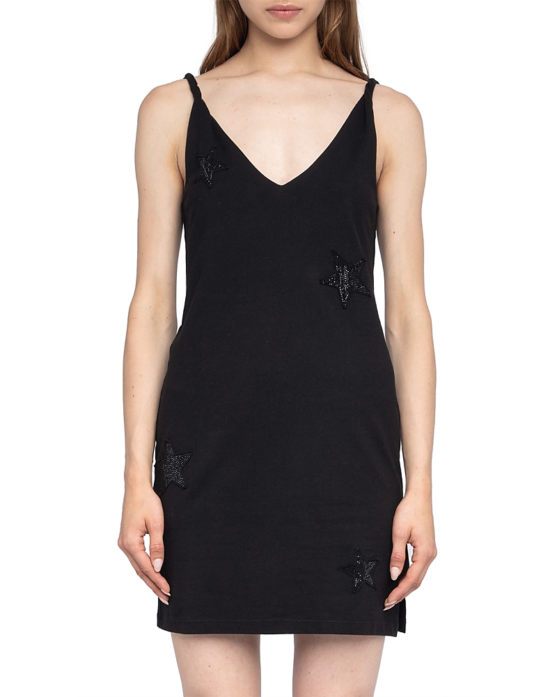 Zadig & Voltaire Stella Bc Patch Strass Dress In Black