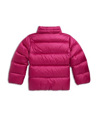 Girls' Metallic Down Hooded Jacket - Little Kid