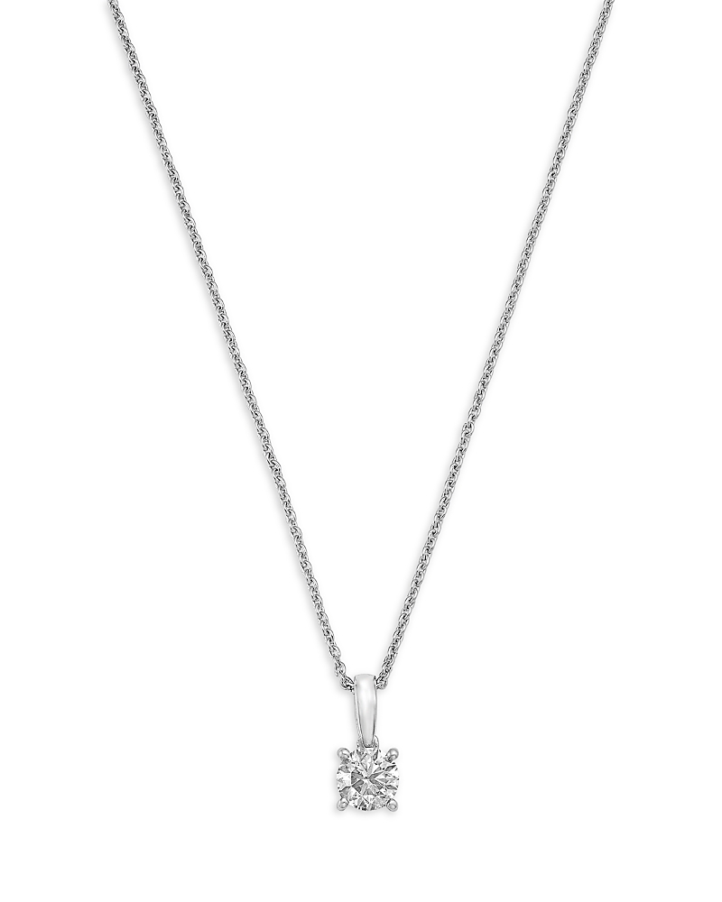 Bloomingdale's Fine Collection Certified Diamond Colorless Solitaire Pendant Necklace In 18k White Gold, 0.5 Tcw In Gold