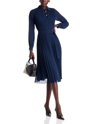 Pleated Shirt Dress
