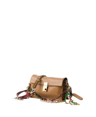 Soft Sound Small Leather Shoulder Bag with Charms