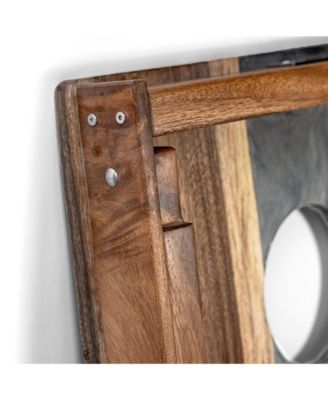 2ft x 4ft River Epoxy Resin with Live Edge Acacia Pathfinder ART Cornhole Boards