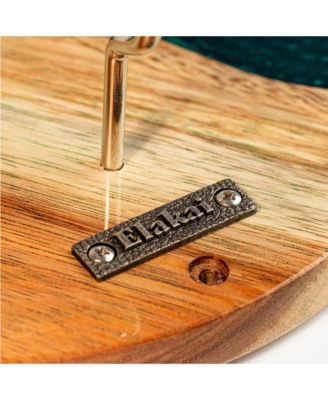 The River Epoxy Resin with Live Edge Acacia Wayfarer ART Hook & Ring Game