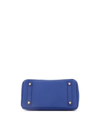 Birkin 25 Handbag Blue Togo with Gold Hardware