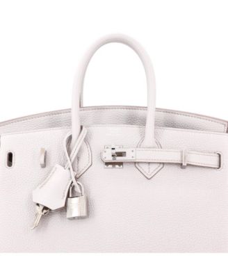 Birkin 25 Handbag Light Togo with Palladium Hardware