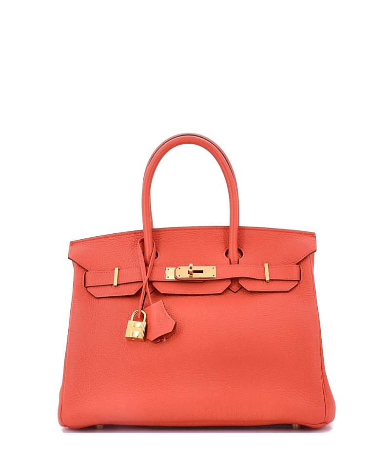 Pre-owned Pre-owned Hermes Hermes Birkin 30 Handbag Orange Togo With Gold Hardware