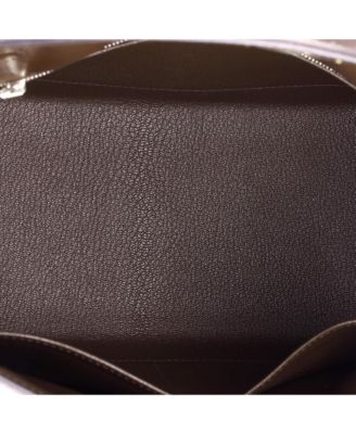 Kelly 28 Handbag Brown Madame with Palladium Hardware