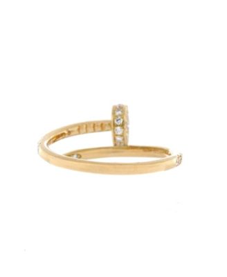  Small Juste un Clou Paved Ring 18K Gold with Diamonds