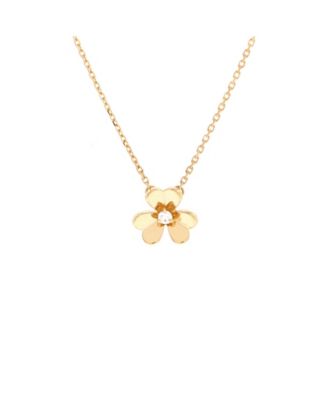 Pre-Owned Van Cleef & Arpels - Mini Frivole Pendant Necklace 18K Gold and Diamond