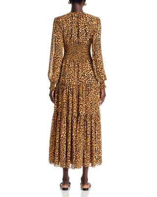 Smock Waist Tiered Maxi Dress