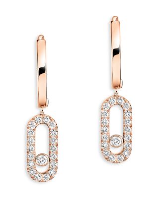 Diamond Move Uno Hoop Earrings in 18K Gold, 0.19 tcw