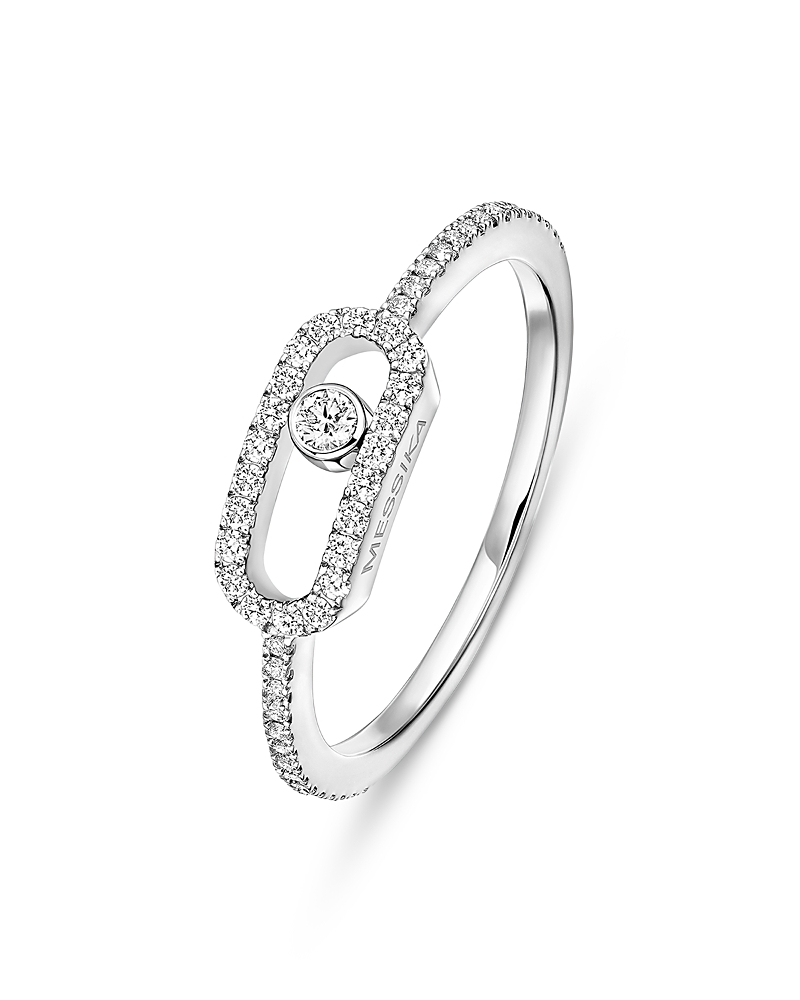 Messika Diamond Move Uno Pave Ring In 18k Gold, 0.17 Tcw In Metallic