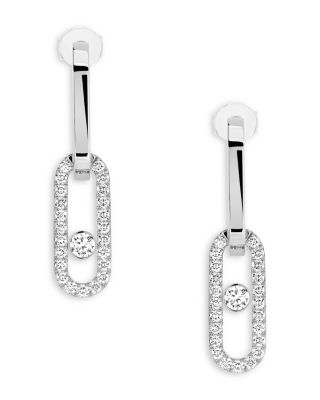 Diamond Move Link Earrings in 18K Gold, 0.85 tcw