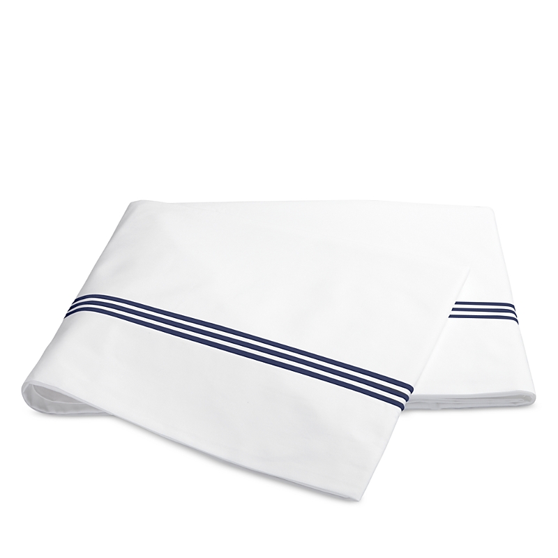 Matouk Bel Tempo Flat Sheet, Full Queen In Blue