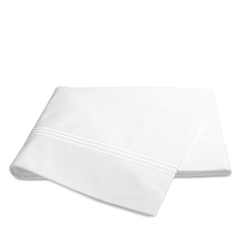 Matouk Bel Tempo Flat Sheet, Full Queen In White