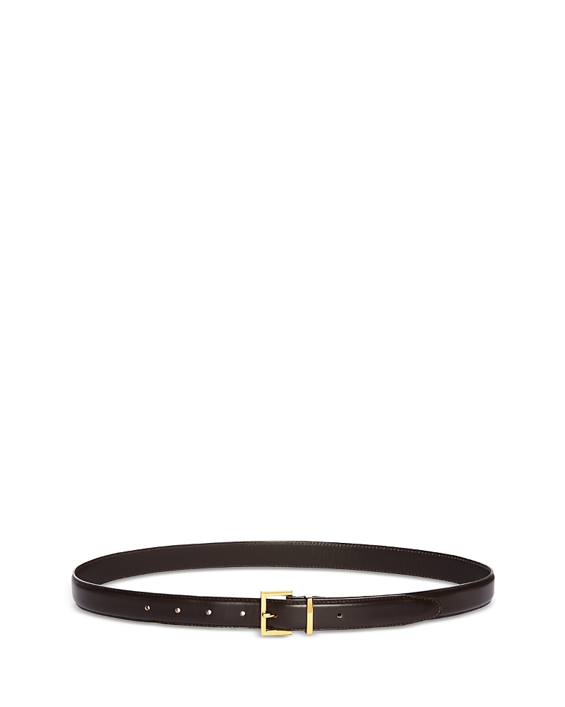 Frame The Leather Square Belt In Brown