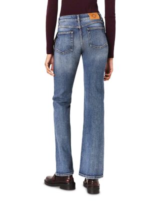 Zip Pocket Bootcut Jeans in Blue
