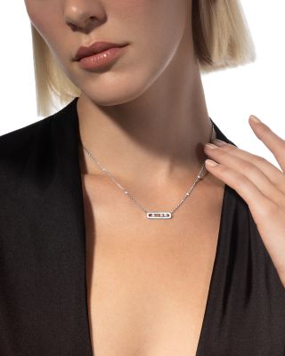 Diamond Baby Move Necklace in 18K Gold, 17.7", 0.14 tcw