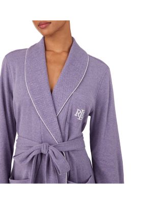 Long Sleeve Quilted Collar Short Robe