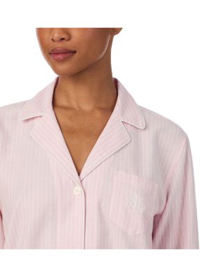 Long Sleeve Notch Collar Long Pants Pajama Set