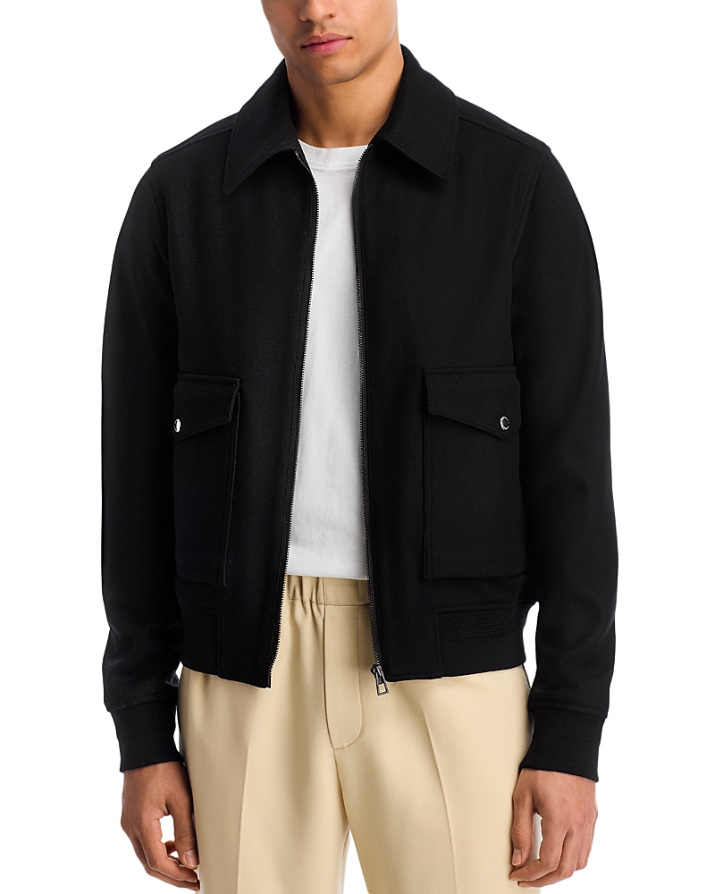 Ps By Paul Smith Zip Front Sweater Jacket In Black
