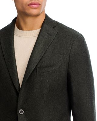 Stretch Wool Blend Flannel Slim Fit K-Jacket