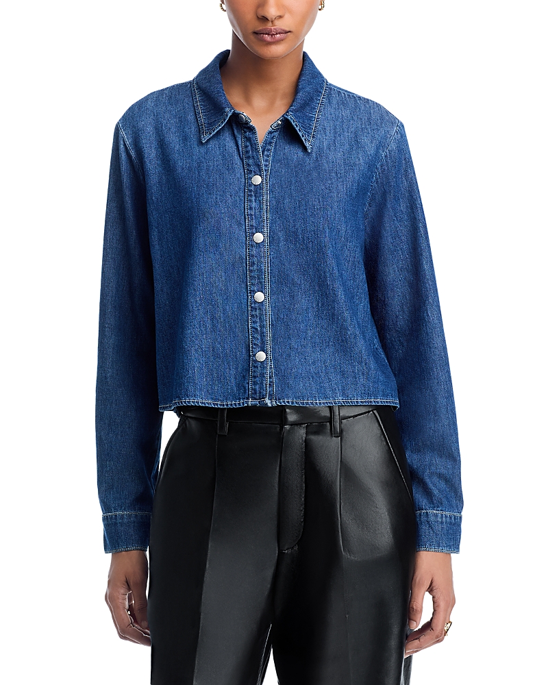 L Agence L'agence Annette Denim Chambray Shirt In Multi