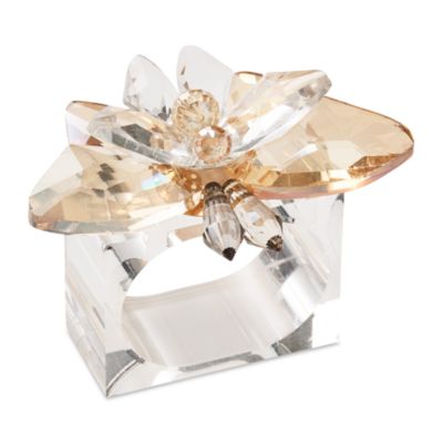 Glasswing Napkin Rings, Set of 4