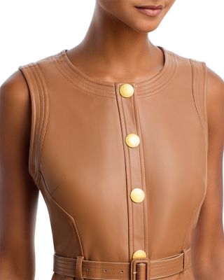 Ronin Faux Leather Mini Dress