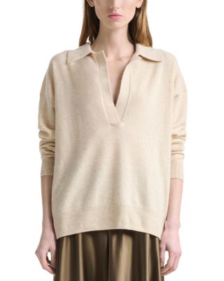 Zaq Cashmere Split Neck Sweater