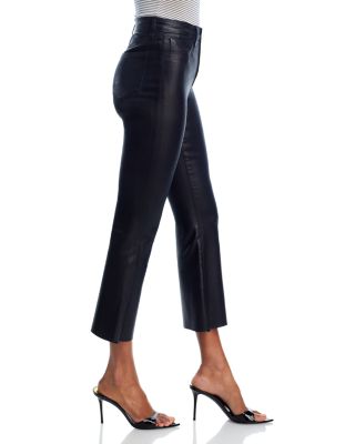 Kendra High Rise Crop Flare Jeans in Metro Coated