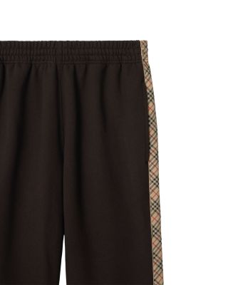 Slim Fit Check Trim Cotton Joggers