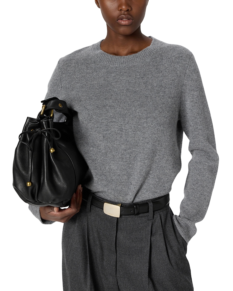 Gerard Darel Emelyne Cashmere Crewneck Sweater In Gray
