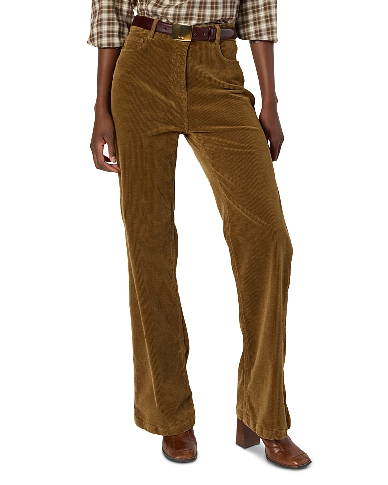 Gerard Darel Chantal Corduroy Pants In Brown