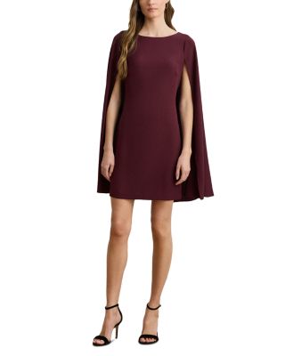 Cape Georgette Cocktail Dress