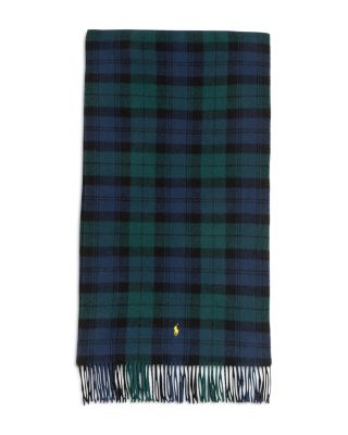 Plaid Wool Twill Scarf